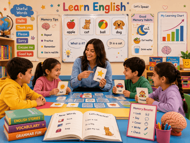تقویت حافظه بلند مدت کودکان با یادگیری زبان انگلیسی